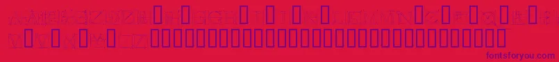 Duerlcc Font – Purple Fonts on Red Background