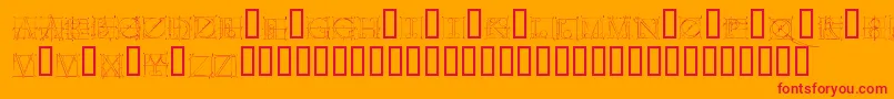 fuente Duerlcc – Fuentes Rojas Sobre Fondo Naranja