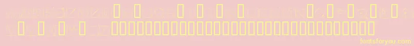 Duerlcc Font – Yellow Fonts on Pink Background