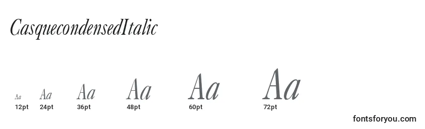 CasquecondensedItalic Font Sizes