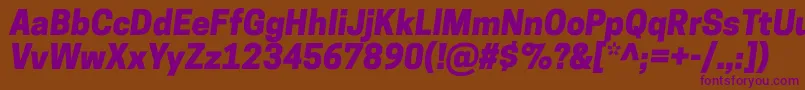 Шрифт CooperhewittHeavyitalic – фиолетовые шрифты на коричневом фоне