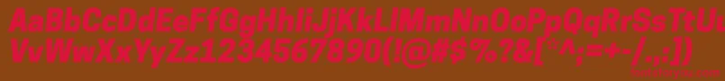 CooperhewittHeavyitalic Font – Red Fonts on Brown Background