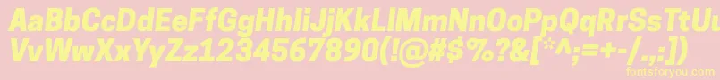 CooperhewittHeavyitalic Font – Yellow Fonts on Pink Background