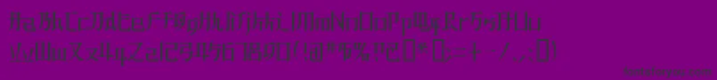 Kzbladerunner1-Schriftart – Schwarze Schriften auf violettem Hintergrund