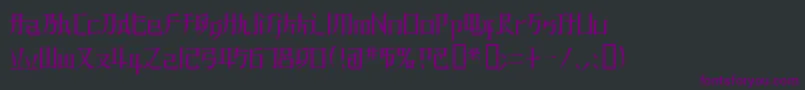 Czcionka Kzbladerunner1 – fioletowe czcionki na czarnym tle