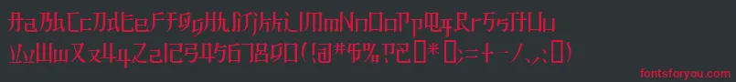 Kzbladerunner1 Font – Red Fonts on Black Background