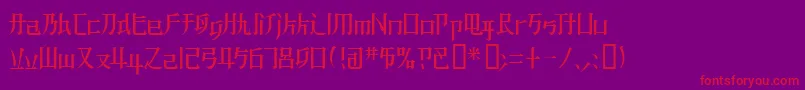 Kzbladerunner1 Font – Red Fonts on Purple Background