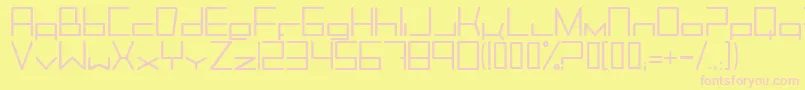 Trancemim Font – Pink Fonts on Yellow Background