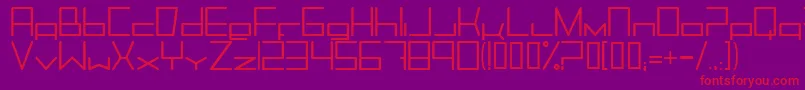 Trancemim Font – Red Fonts on Purple Background