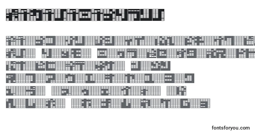 Czcionka KatakanaBlock – alfabet, cyfry, specjalne znaki