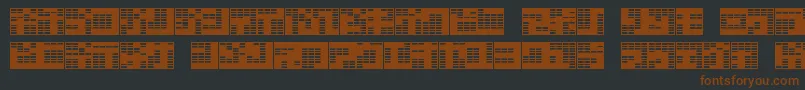 Шрифт KatakanaBlock – коричневые шрифты на чёрном фоне