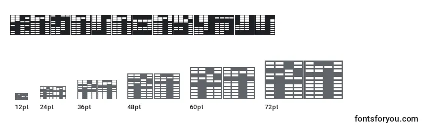 KatakanaBlock Font Sizes