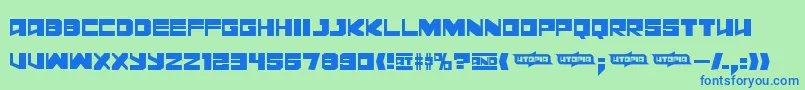 Leningrad Font – Blue Fonts on Green Background