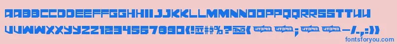 Leningrad Font – Blue Fonts on Pink Background