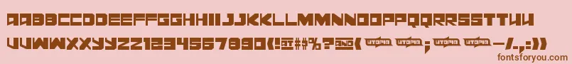 Leningrad Font – Brown Fonts on Pink Background