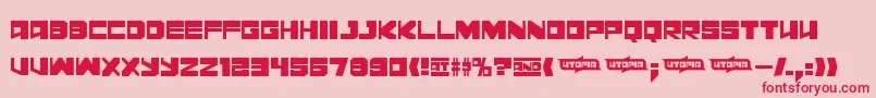 Leningrad Font – Red Fonts on Pink Background