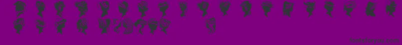 Шрифт Wwfancyhats – чёрные шрифты на фиолетовом фоне