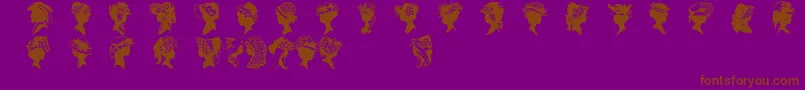 Подробнее о шрифте Wwfancyhats Шрифт Wwfancyhats – коричневые шрифты на фиолетовом фоне