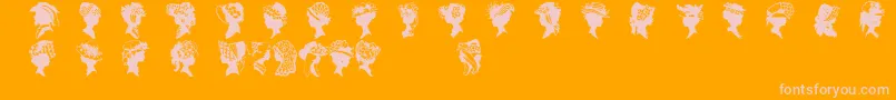 Wwfancyhats Font – Pink Fonts on Orange Background