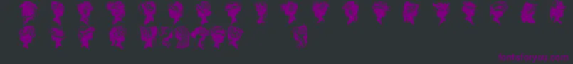Wwfancyhats Font – Purple Fonts on Black Background