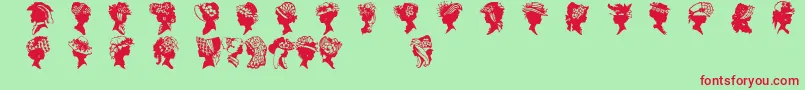 Wwfancyhats Font – Red Fonts on Green Background