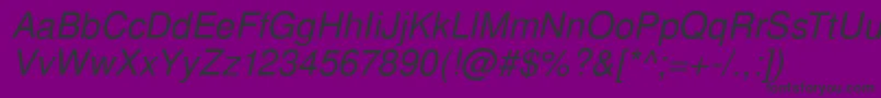 SansPsItalic Font – Black Fonts on Purple Background