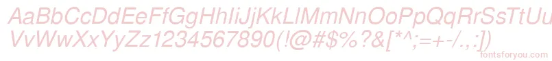 SansPsItalic Font – Pink Fonts on White Background