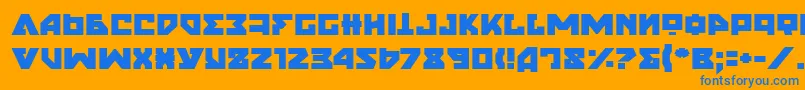 NyetSemiBold Font – Blue Fonts on Orange Background