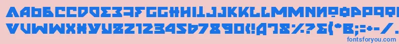 フォントNyetSemiBold – ピンクの背景に青い文字