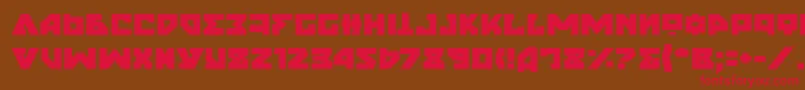 フォントNyetSemiBold – 赤い文字が茶色の背景にあります。