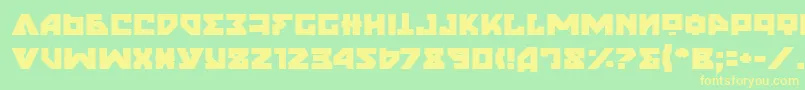 フォントNyetSemiBold – 黄色の文字が緑の背景にあります