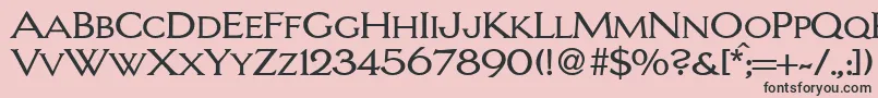 LarrycapsdbNormal Font – Black Fonts on Pink Background
