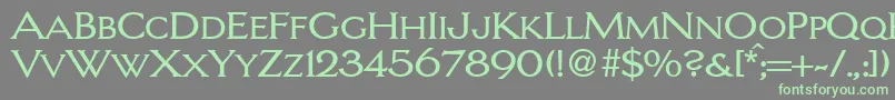 LarrycapsdbNormal Font – Green Fonts on Gray Background