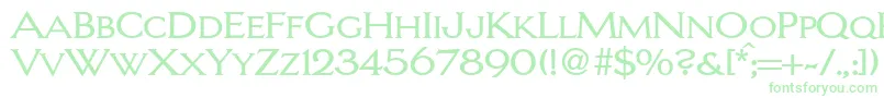 LarrycapsdbNormal Font – Green Fonts on White Background
