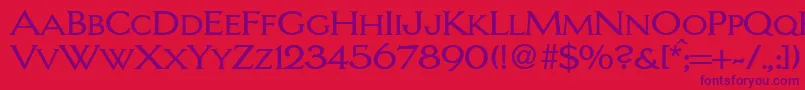 LarrycapsdbNormal Font – Purple Fonts on Red Background
