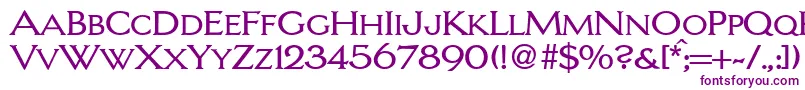 LarrycapsdbNormal Font – Purple Fonts on White Background