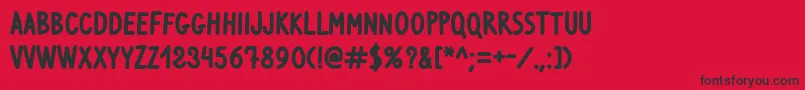 VenturaEddingBold Font – Black Fonts on Red Background