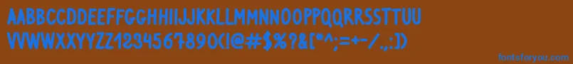 Шрифт VenturaEddingBold – синие шрифты на коричневом фоне