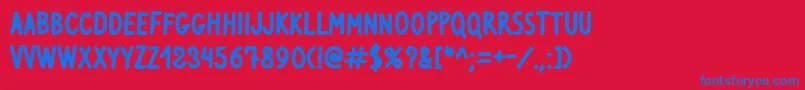 VenturaEddingBold Font – Blue Fonts on Red Background