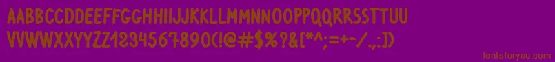 VenturaEddingBold Font – Brown Fonts on Purple Background