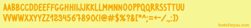 VenturaEddingBold-Schriftart – Orangefarbene Schriften auf gelbem Hintergrund