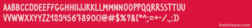 VenturaEddingBold Font – Pink Fonts on Red Background