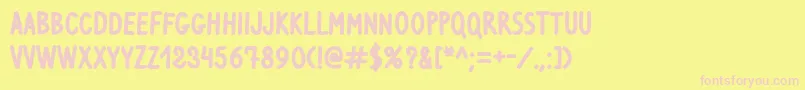 VenturaEddingBold Font – Pink Fonts on Yellow Background