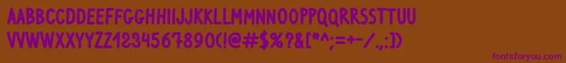 VenturaEddingBold Font – Purple Fonts on Brown Background