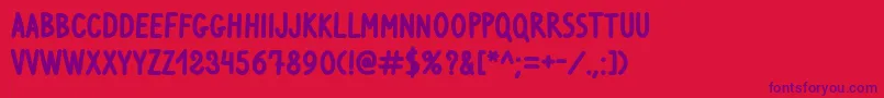 VenturaEddingBold Font – Purple Fonts on Red Background