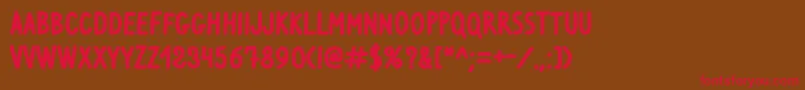 VenturaEddingBold Font – Red Fonts on Brown Background