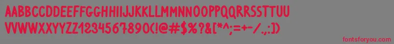 VenturaEddingBold Font – Red Fonts on Gray Background