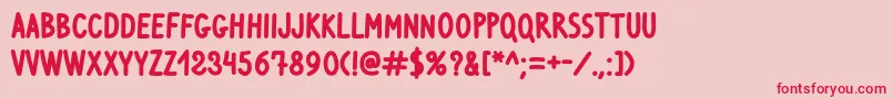 VenturaEddingBold Font – Red Fonts on Pink Background