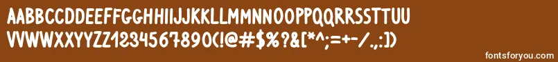 フォントVenturaEddingBold – 茶色の背景に白い文字