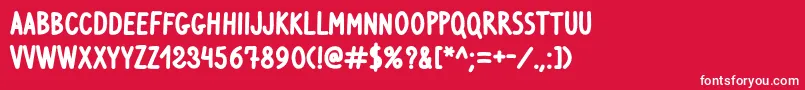 VenturaEddingBold Font – White Fonts on Red Background
